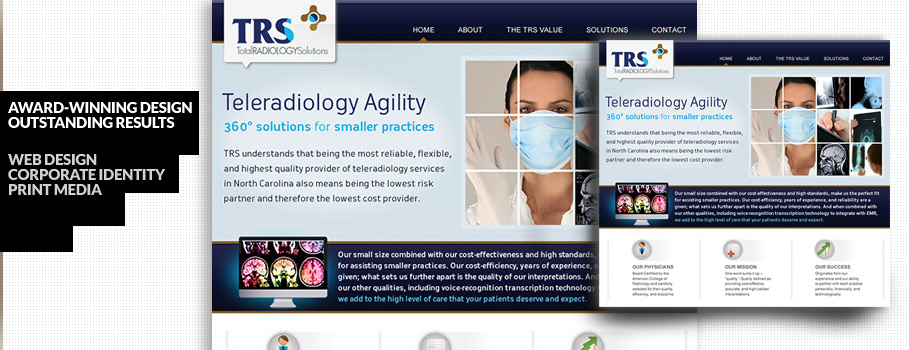 Custom web design and print branding