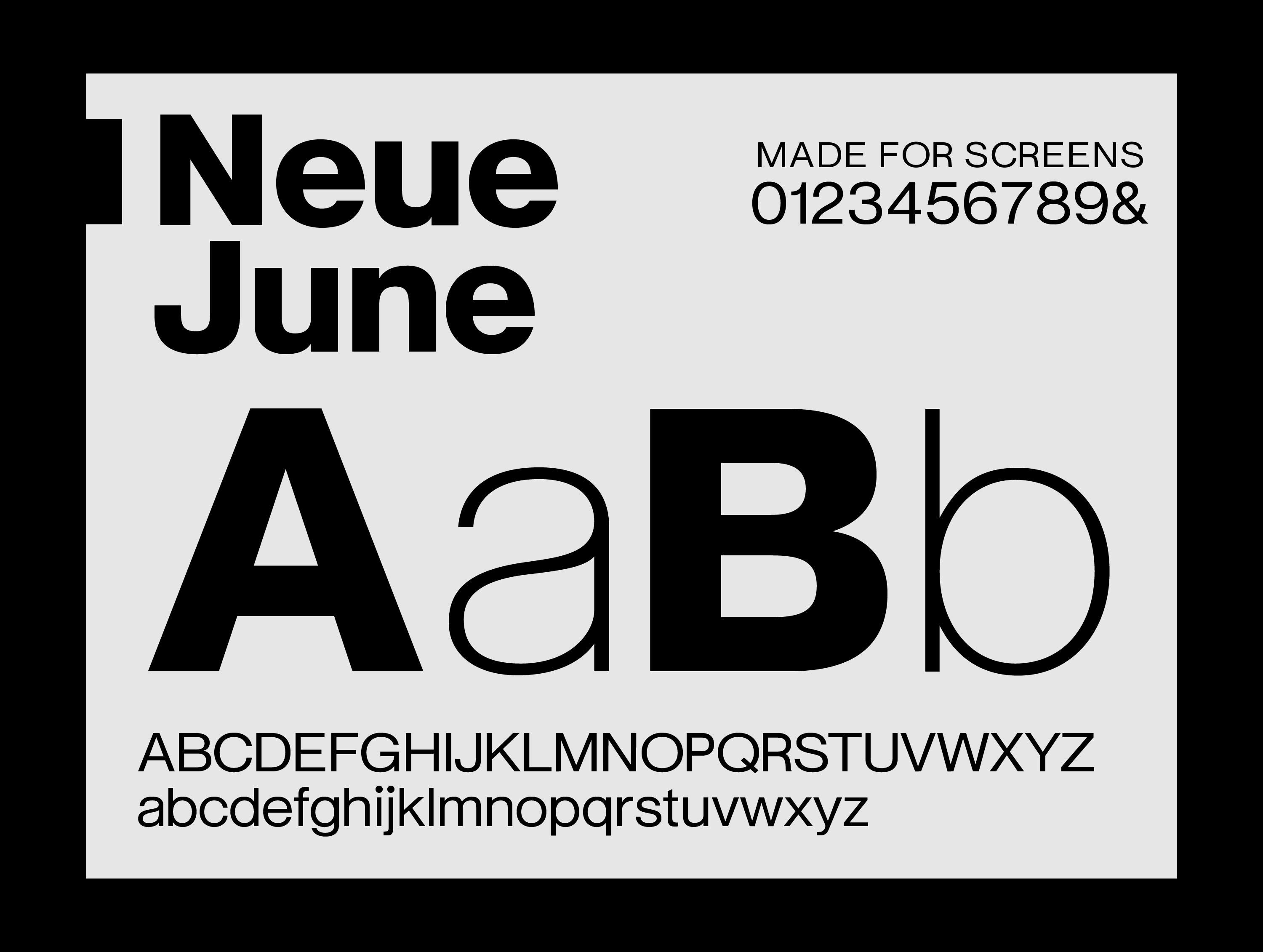 Neue June font