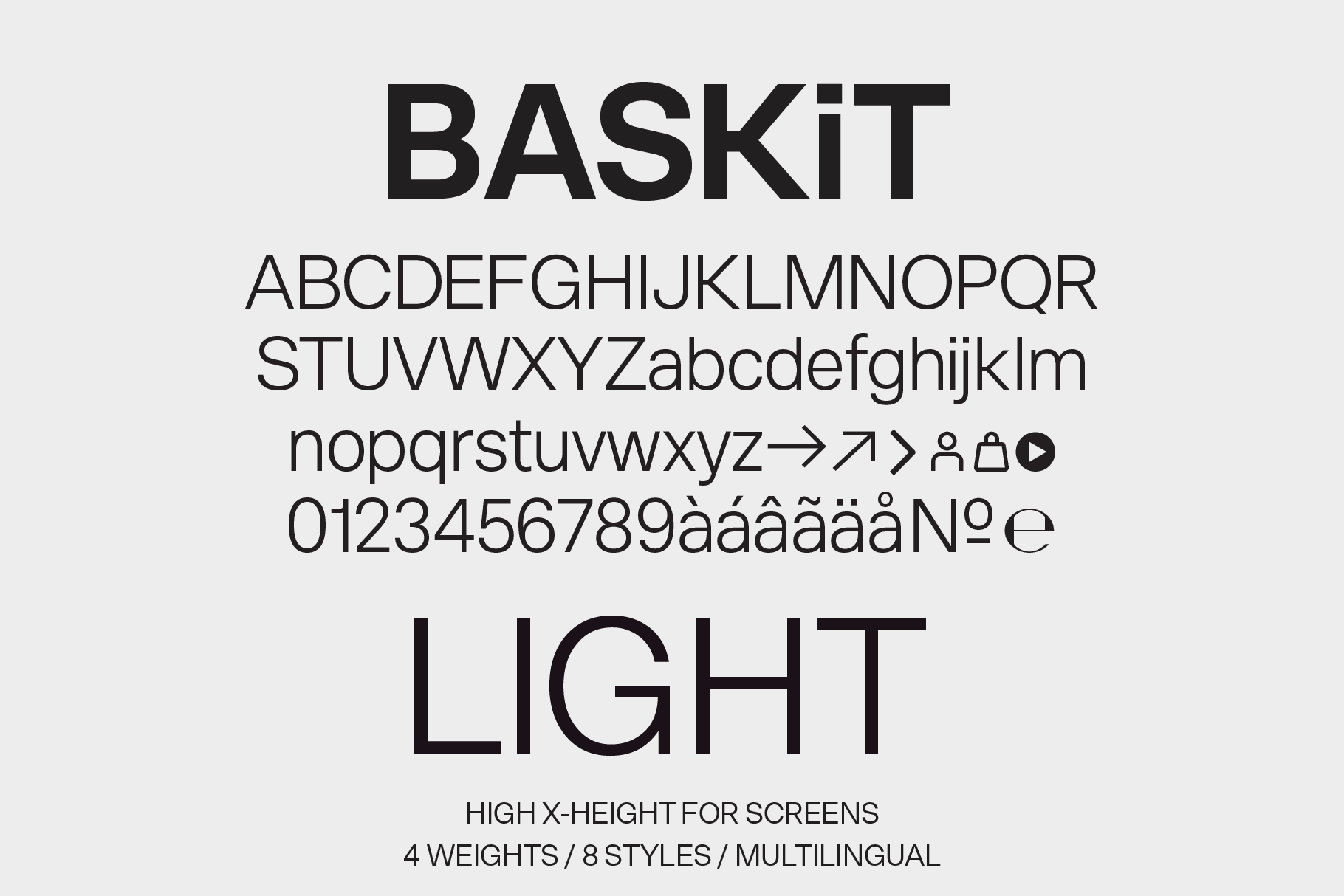 BASKiT Light font