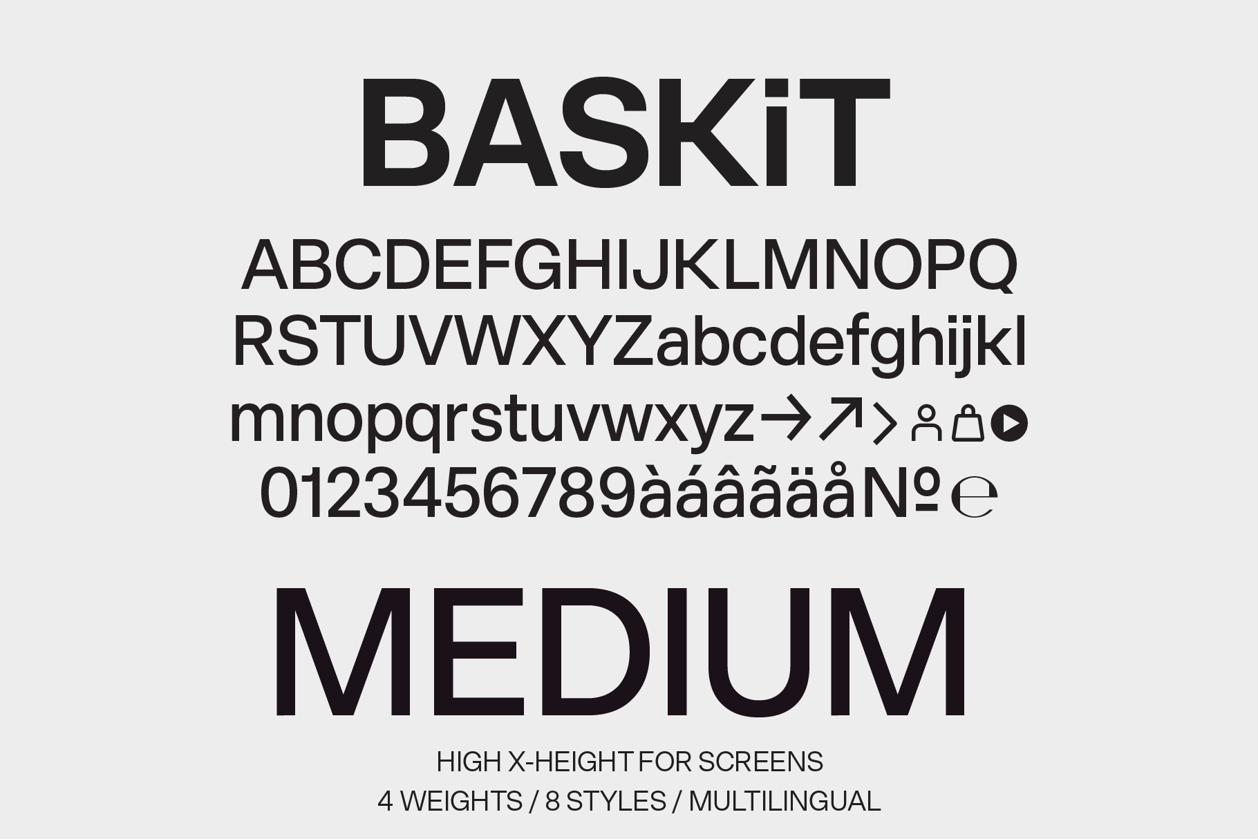 BASKiT Medium font