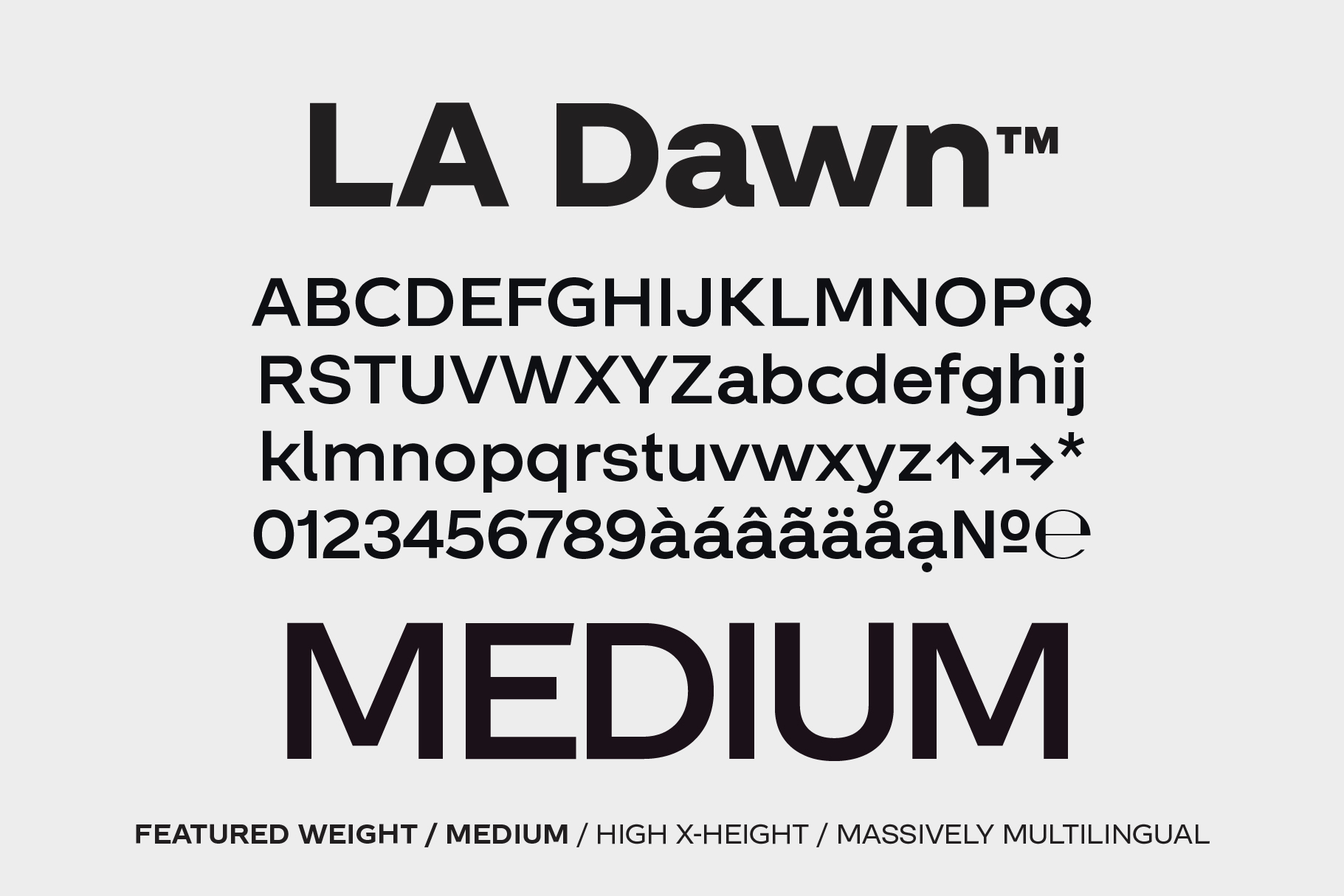 LA Dawn Medium font