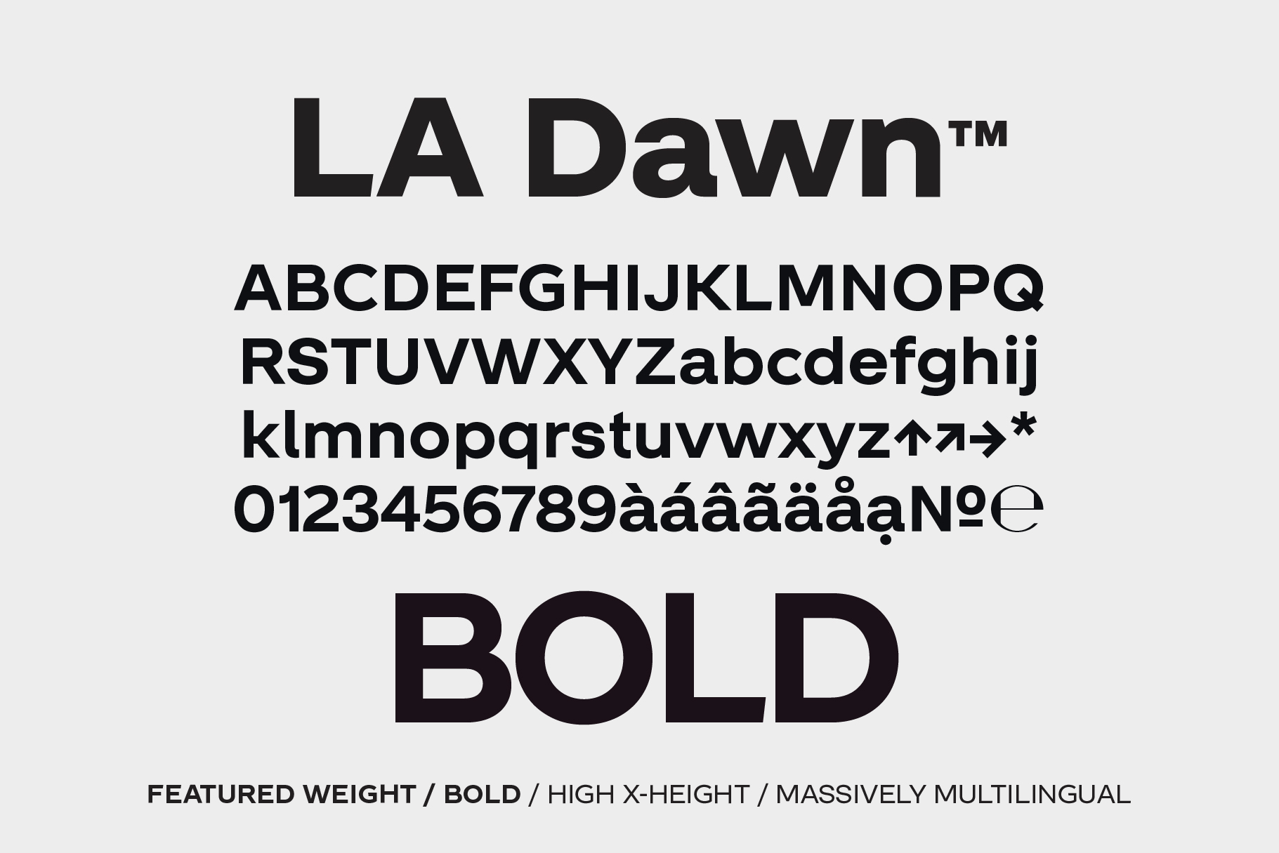 LA Dawn Bold font