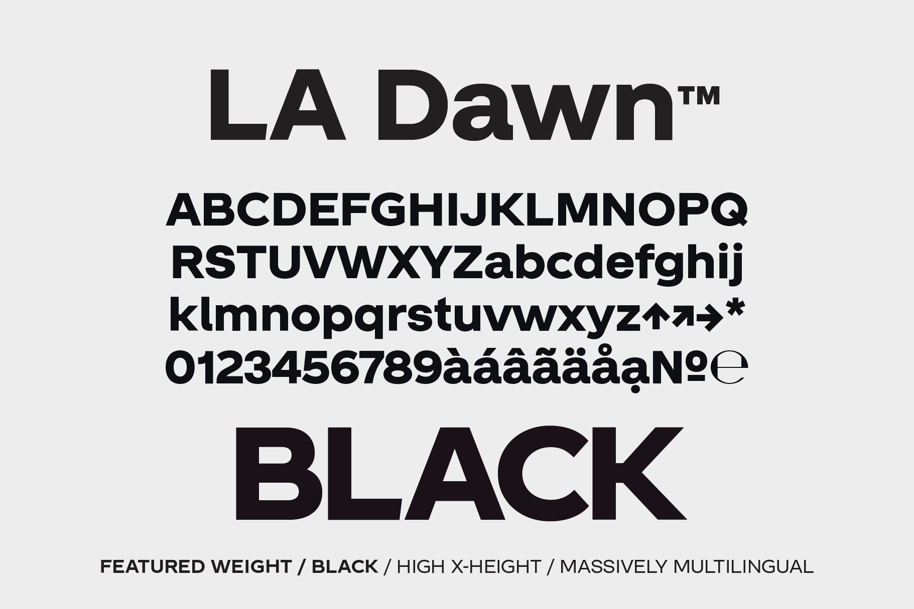 LA Dawn Black font