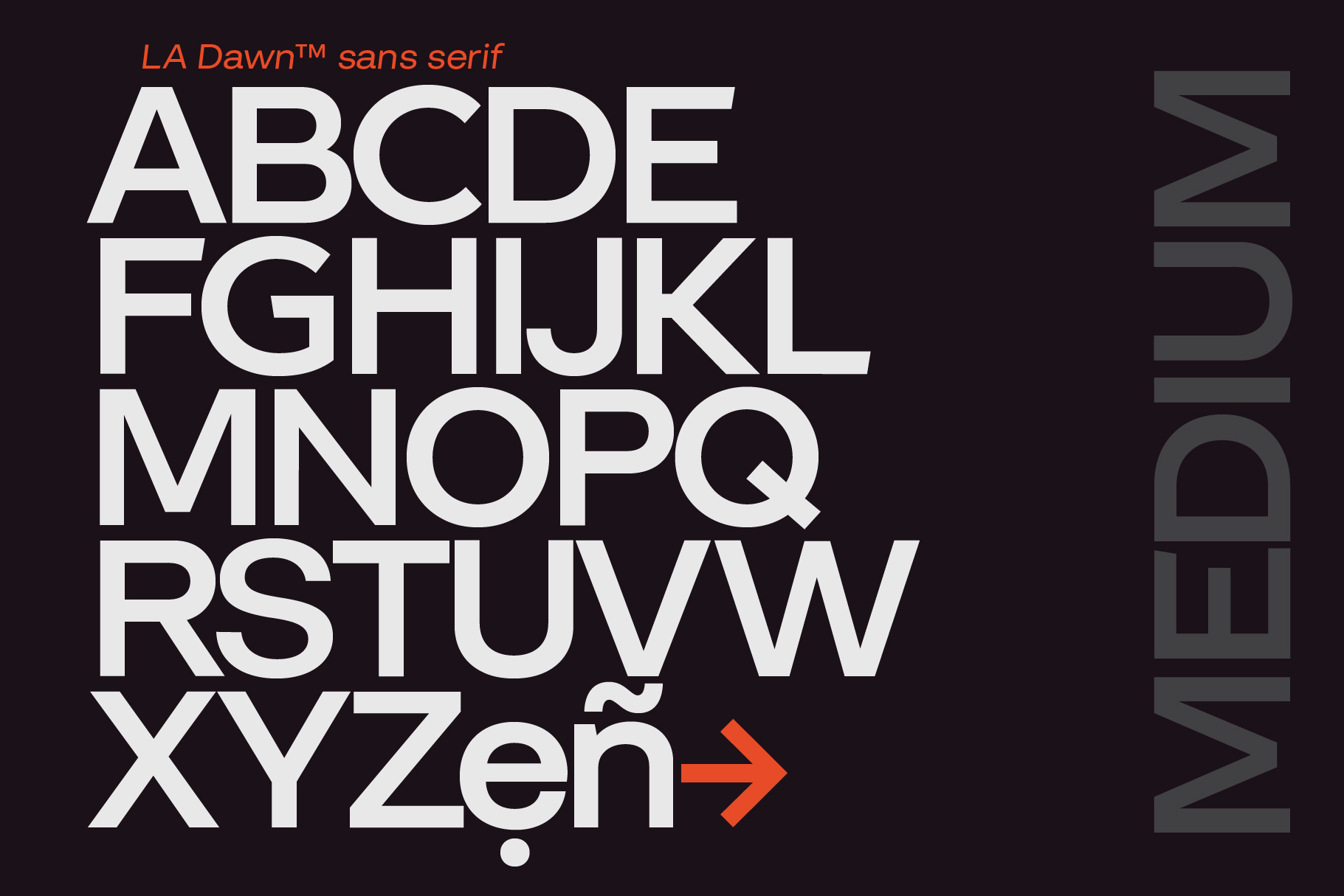 LA Dawn Medium font