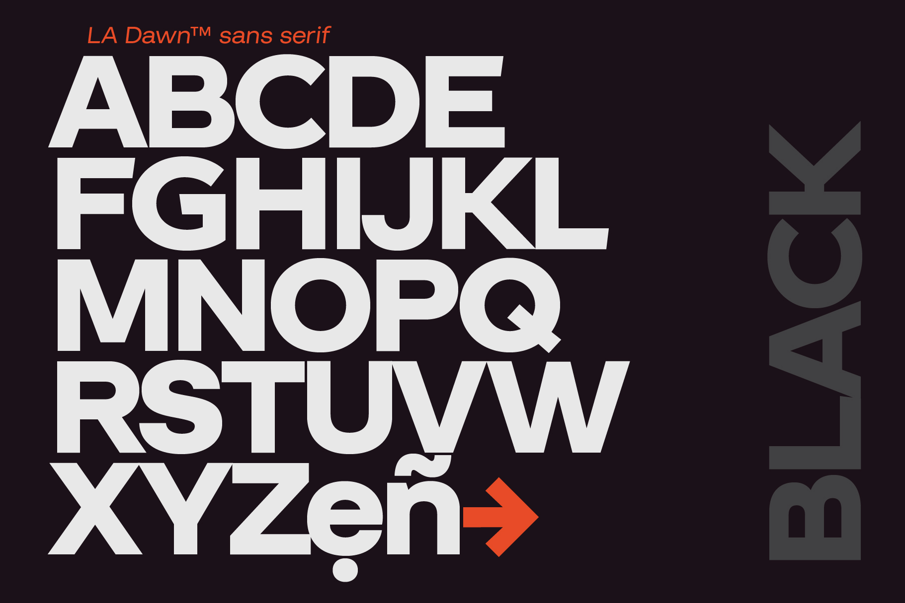 LA Dawn Black font