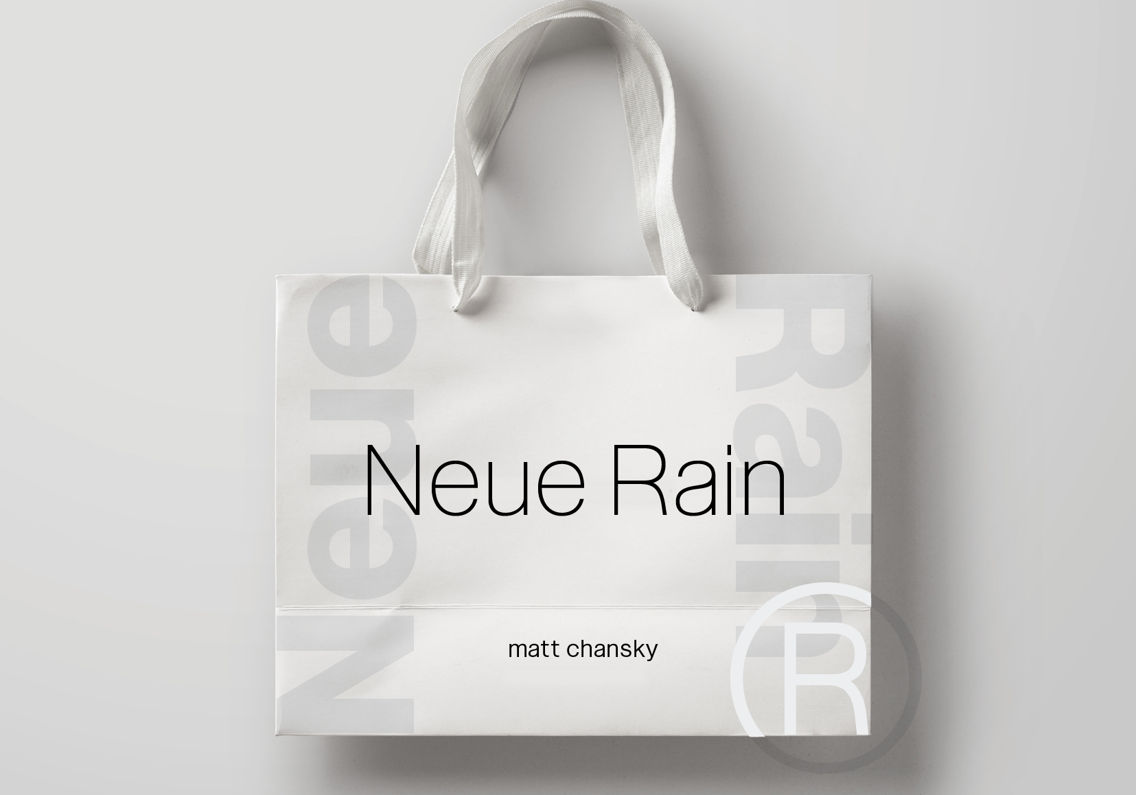 Neue Rain font Luxury bag design