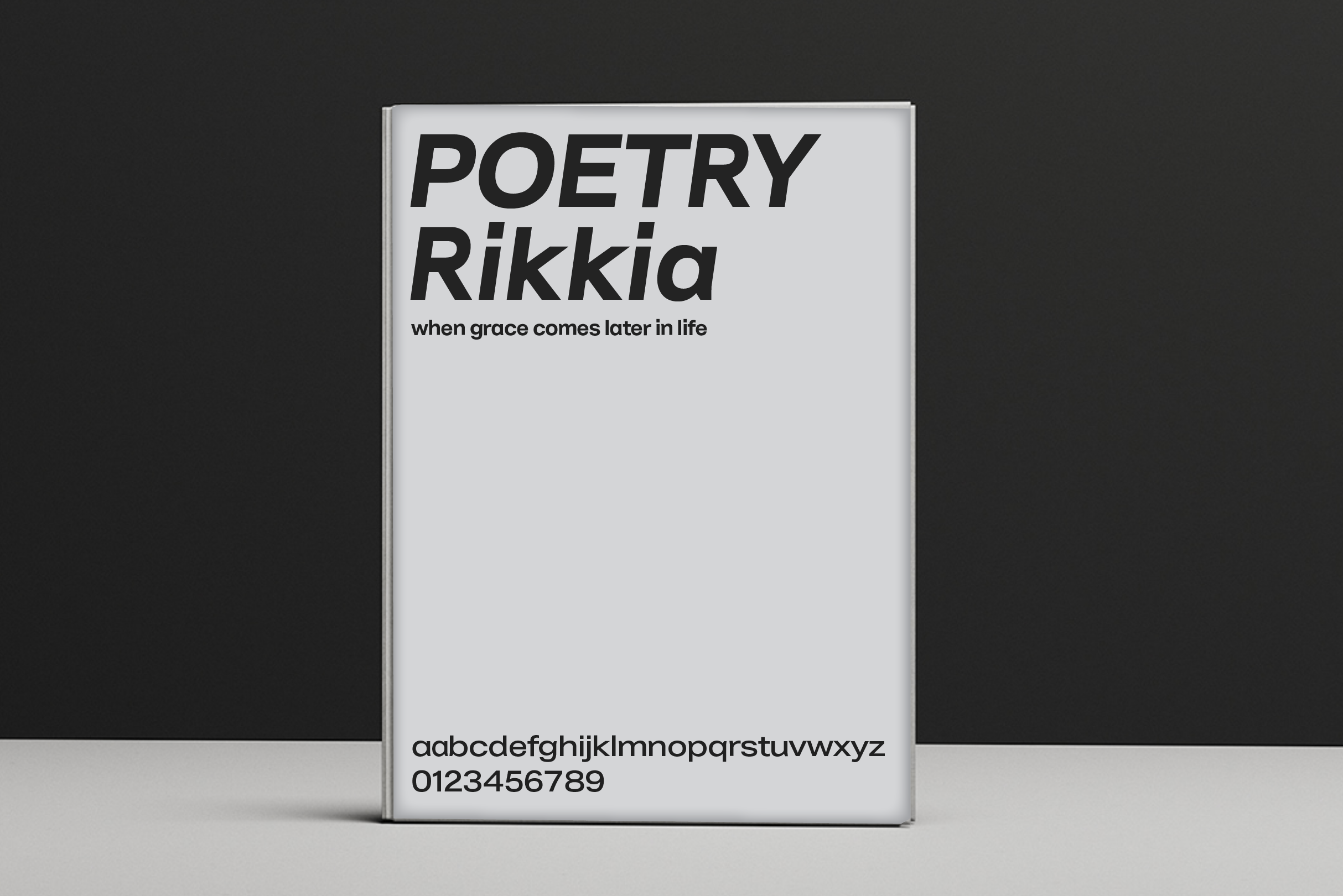 Poetry book cover design