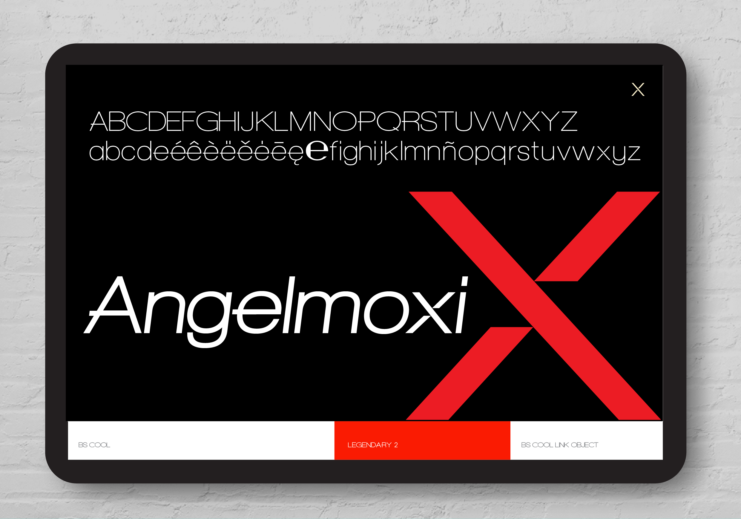 Designer font with great X