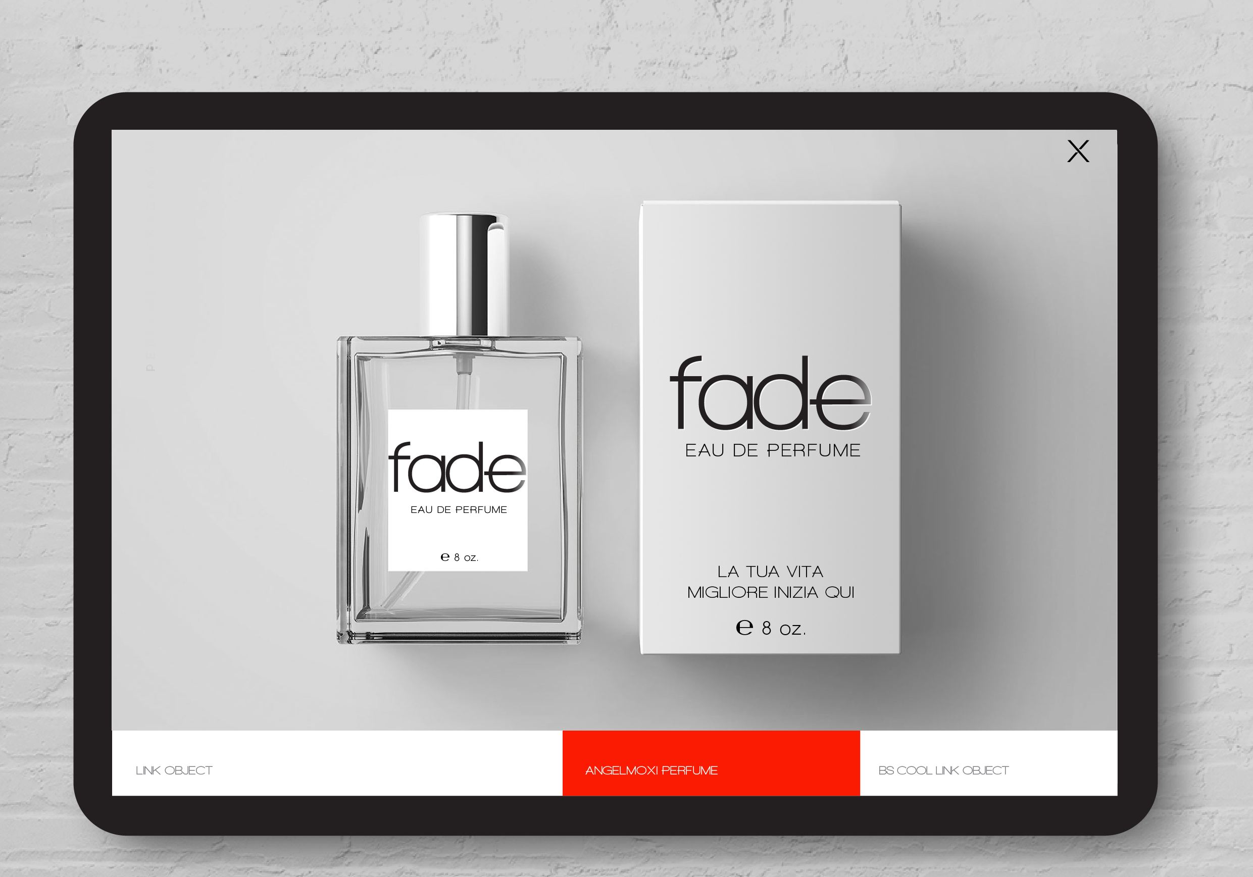 Perfume mock up typography