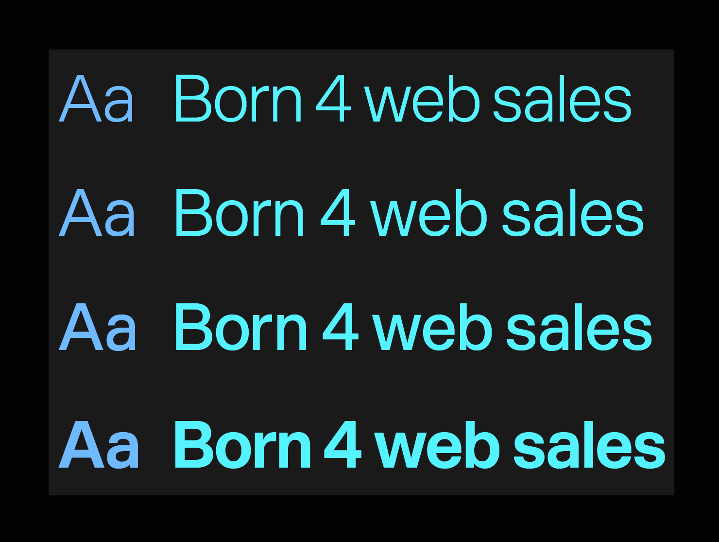 Designer e-commerce font