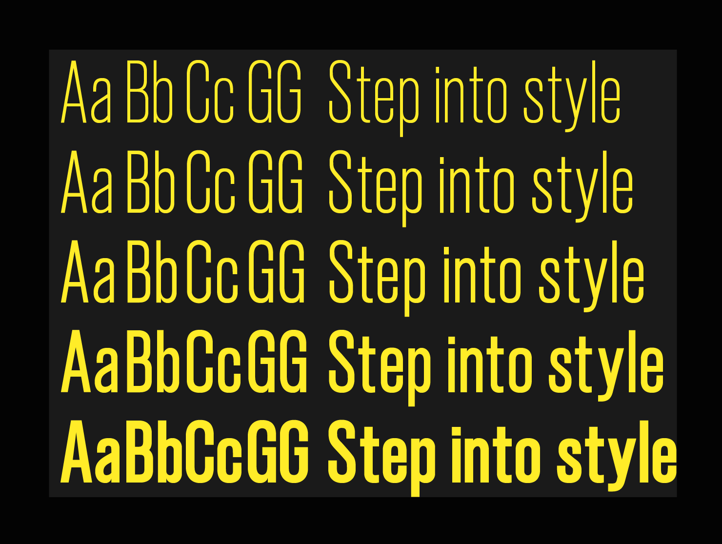 Genevra condensed font