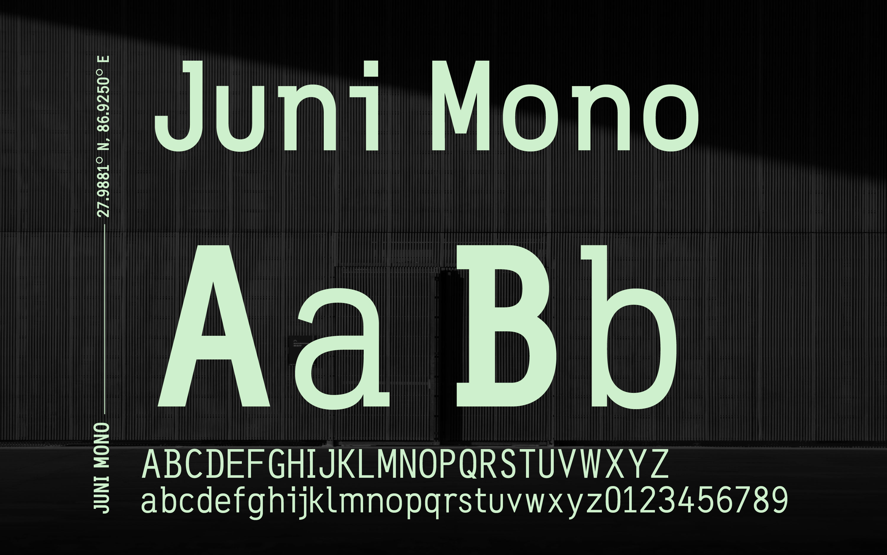 Monospaced branding font