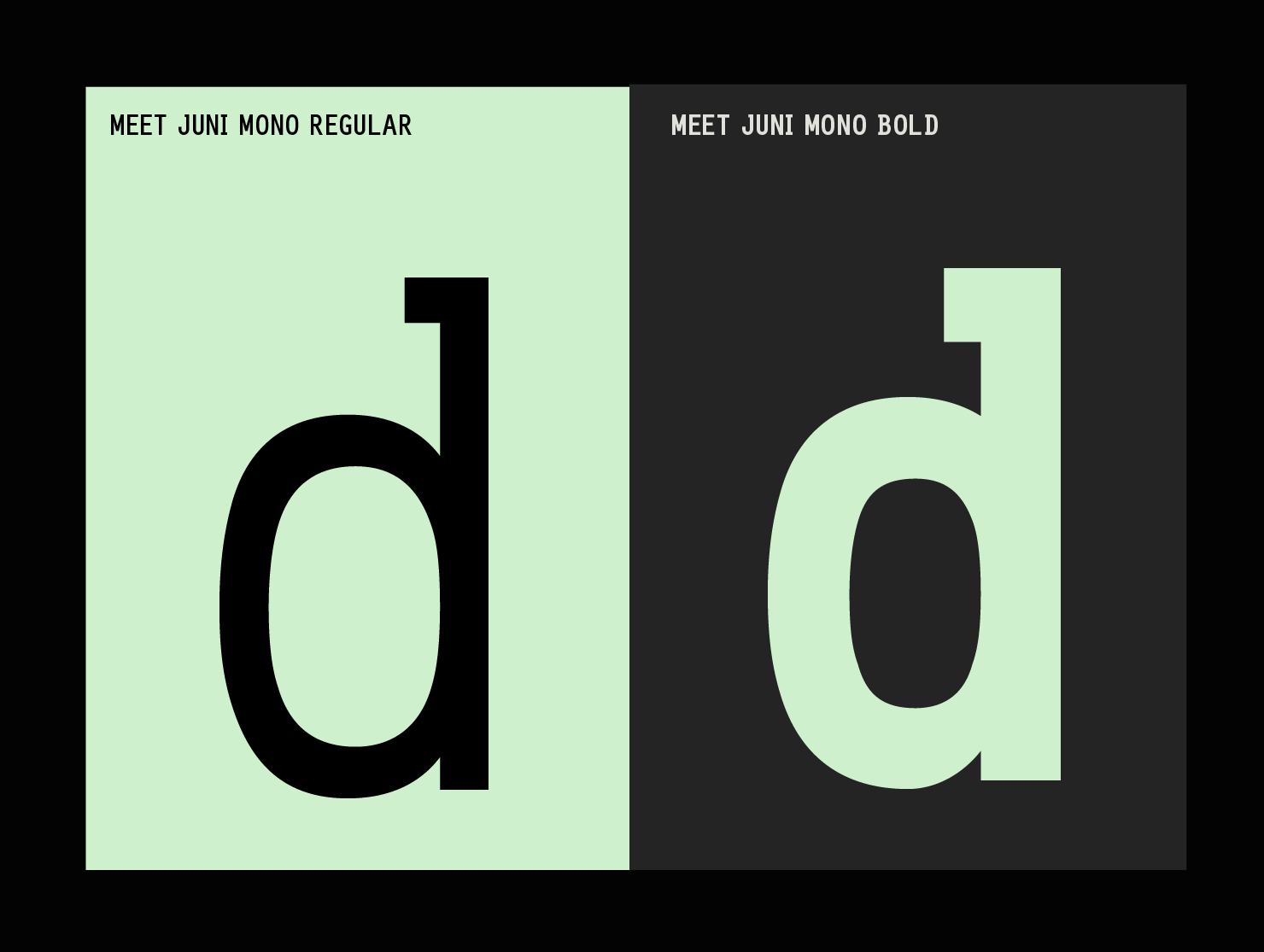 Modern monospaced font