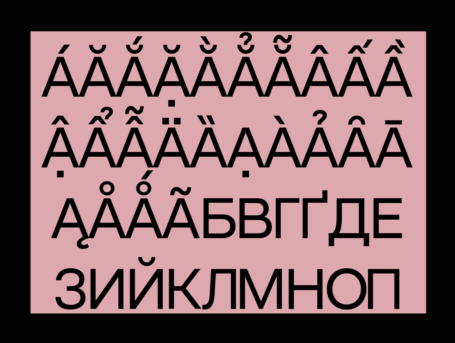 Multilingual designer font