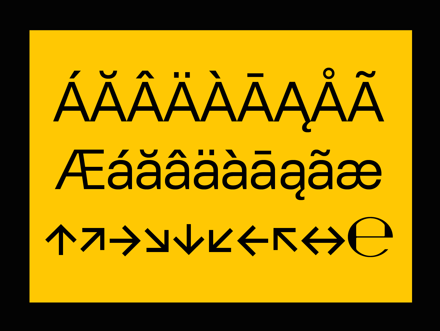 Multilingual designer font