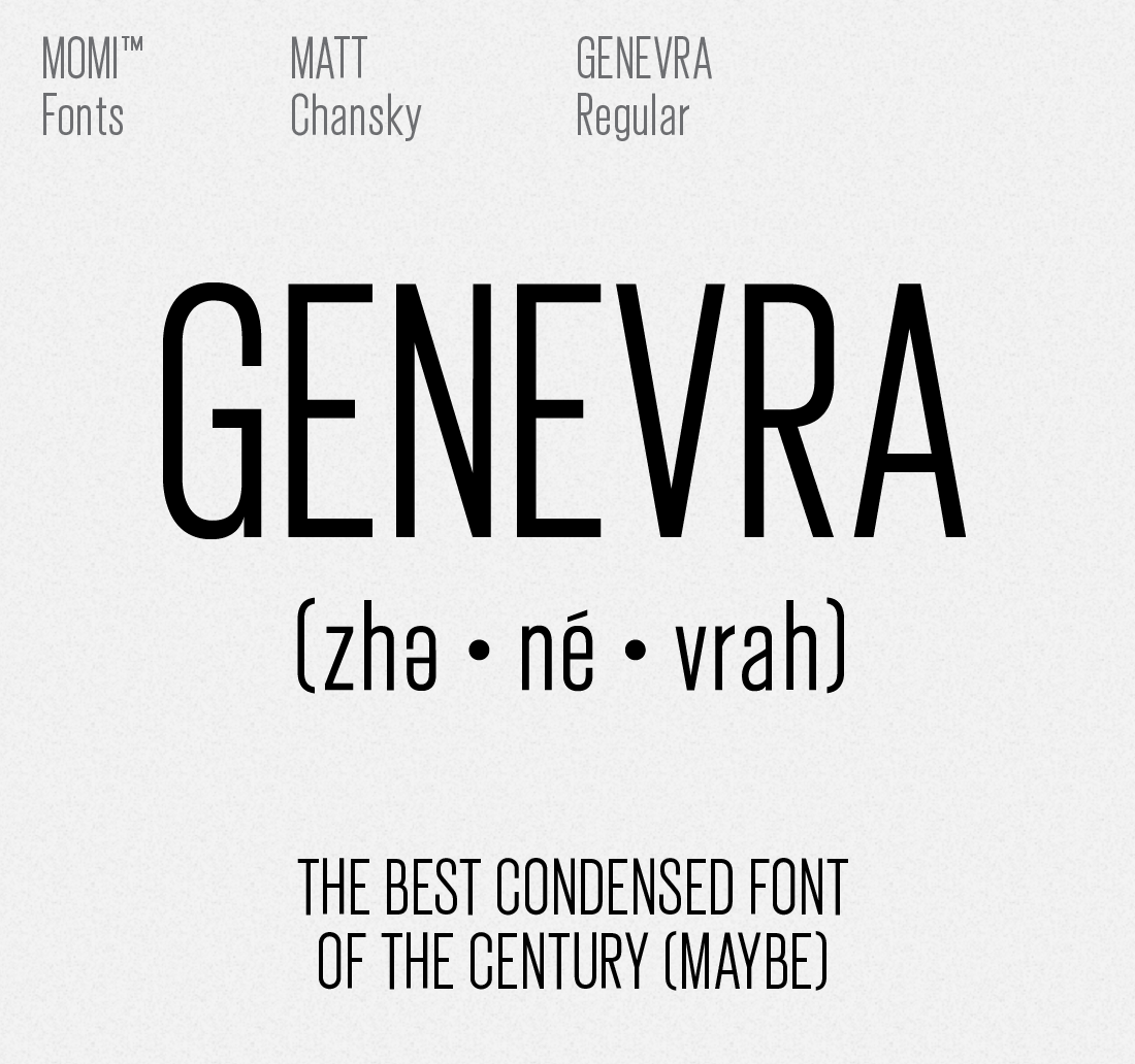 Genevra Condensed Font