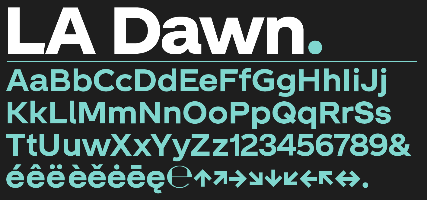 LA Dawn designer font