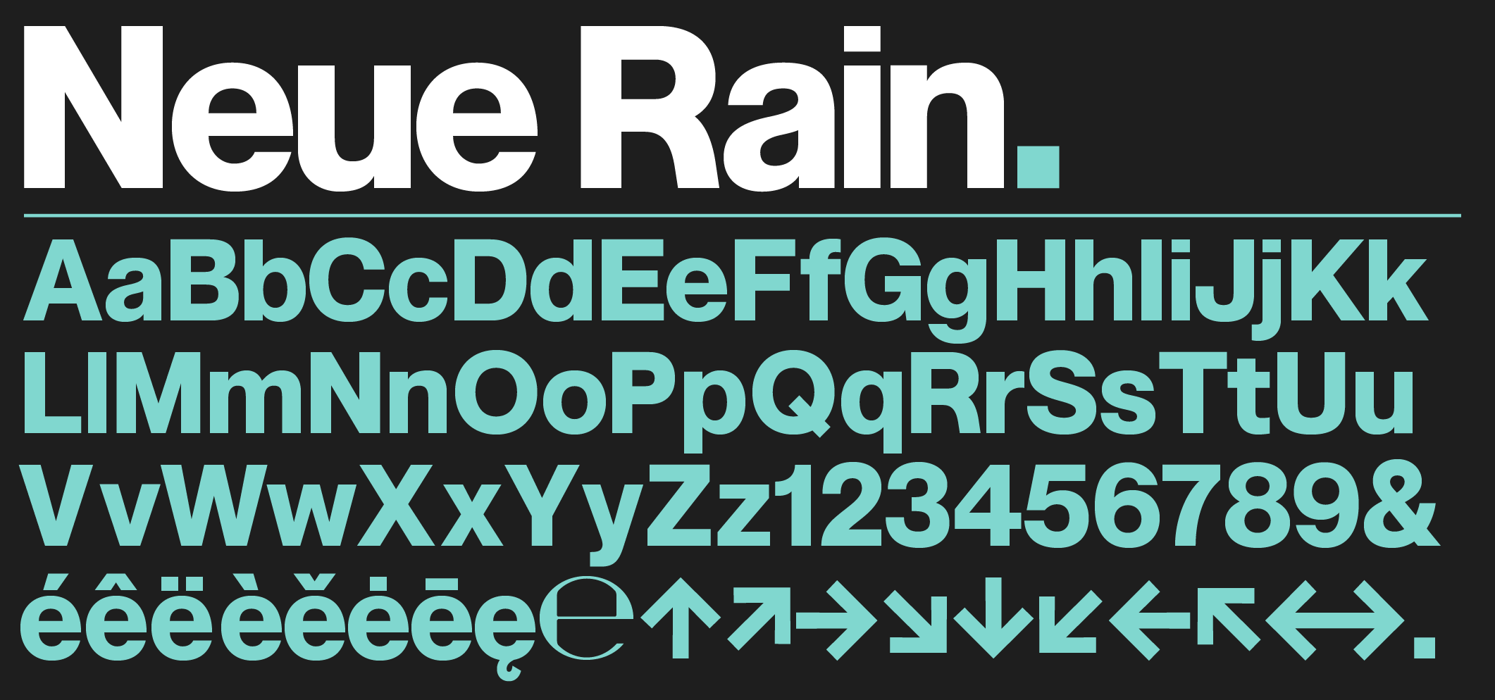 Neue Rain designer font