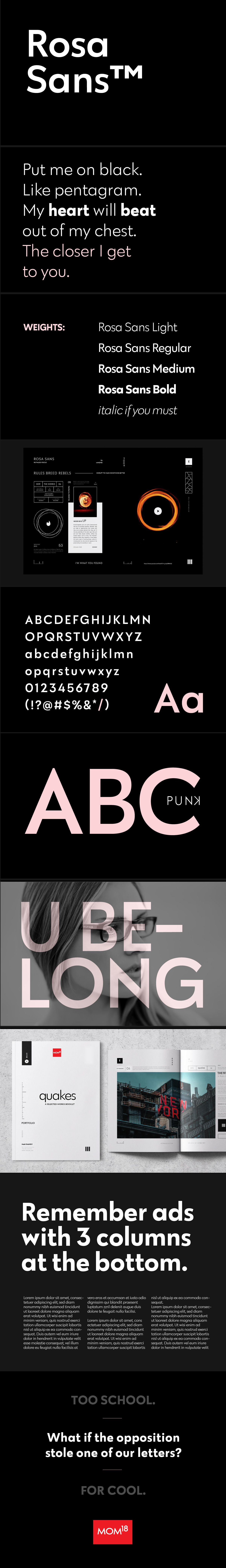 A custom font for designers